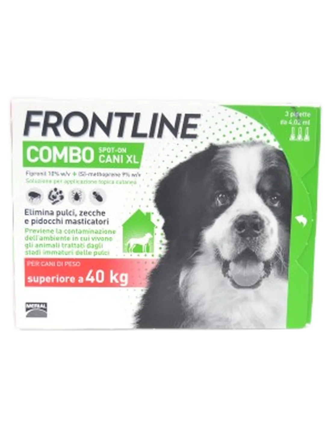 Frontline Combo cani superiori a 40 kg 3 pipette   Frontline Combo cani superiori a 40 kg 3 pipette