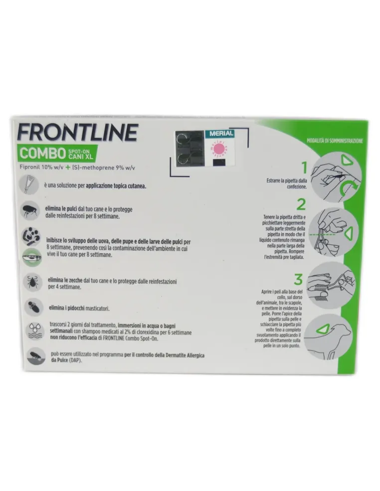 Frontline Combo cani superiori a 40 kg 3 pipette