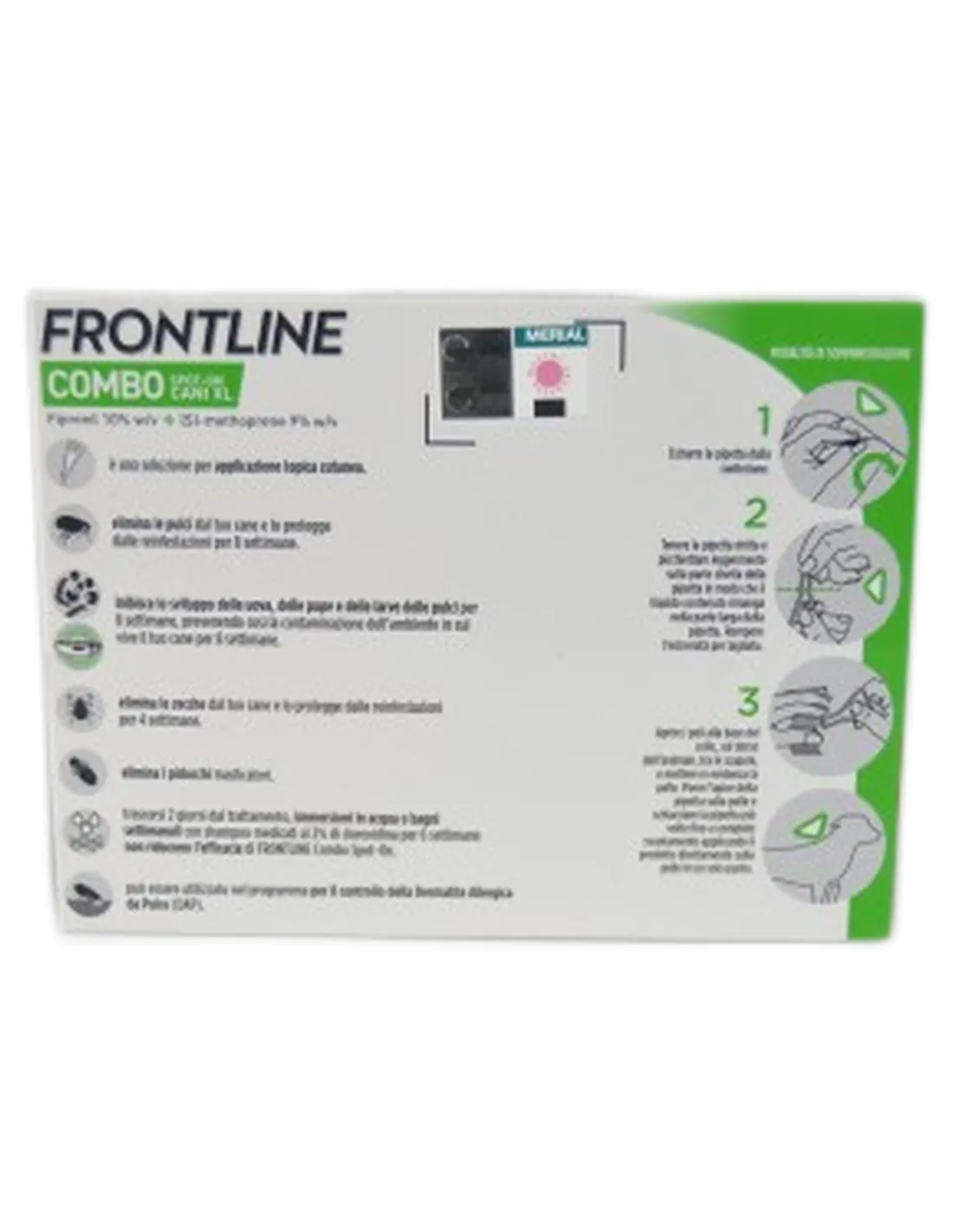 Frontline Combo cani superiori a 40 kg 3 pipette  