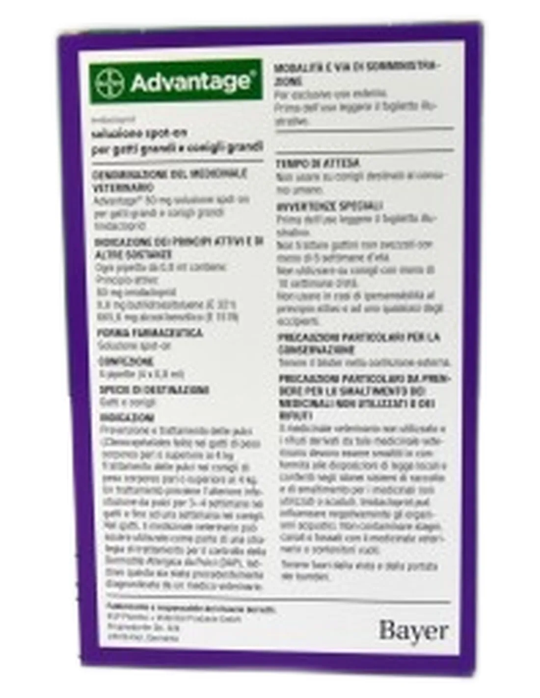 Advantage Spot-on 80 mg 4 pipette  