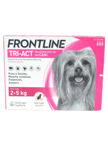 Frontline Tri-Act cani da 2-5 Kg 3 pipette