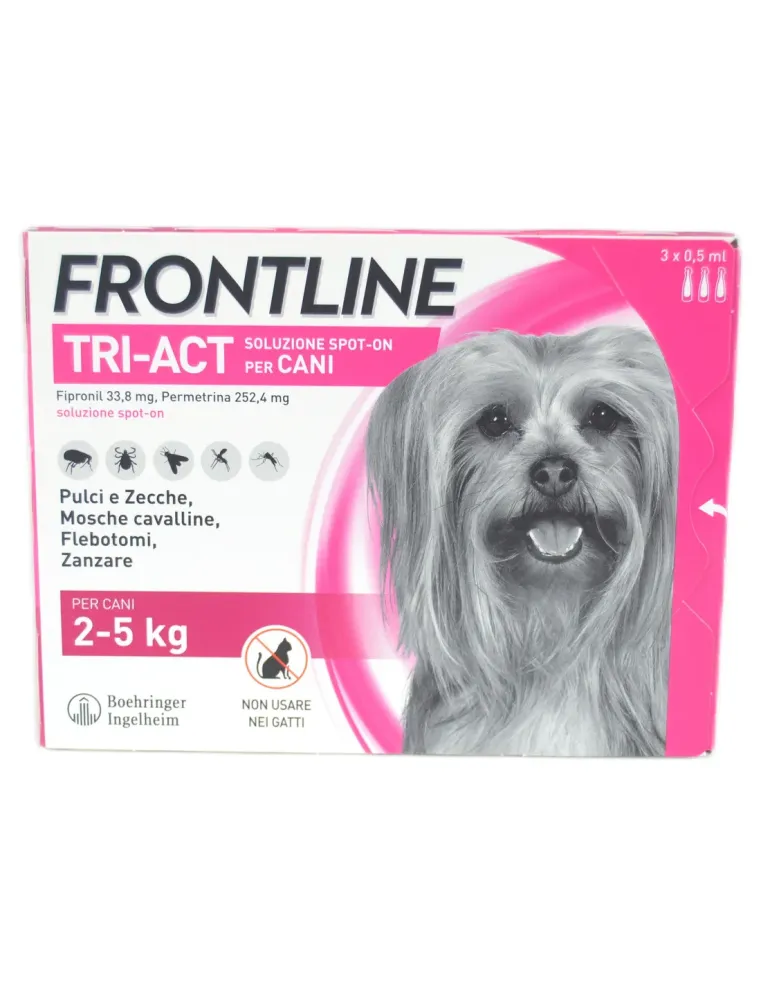 Frontline Tri-Act cani da 2-5 Kg 3 pipette  
