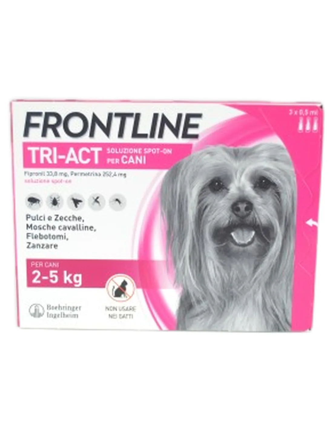 Frontline Tri-Act cani da 2-5 Kg 3 pipette  