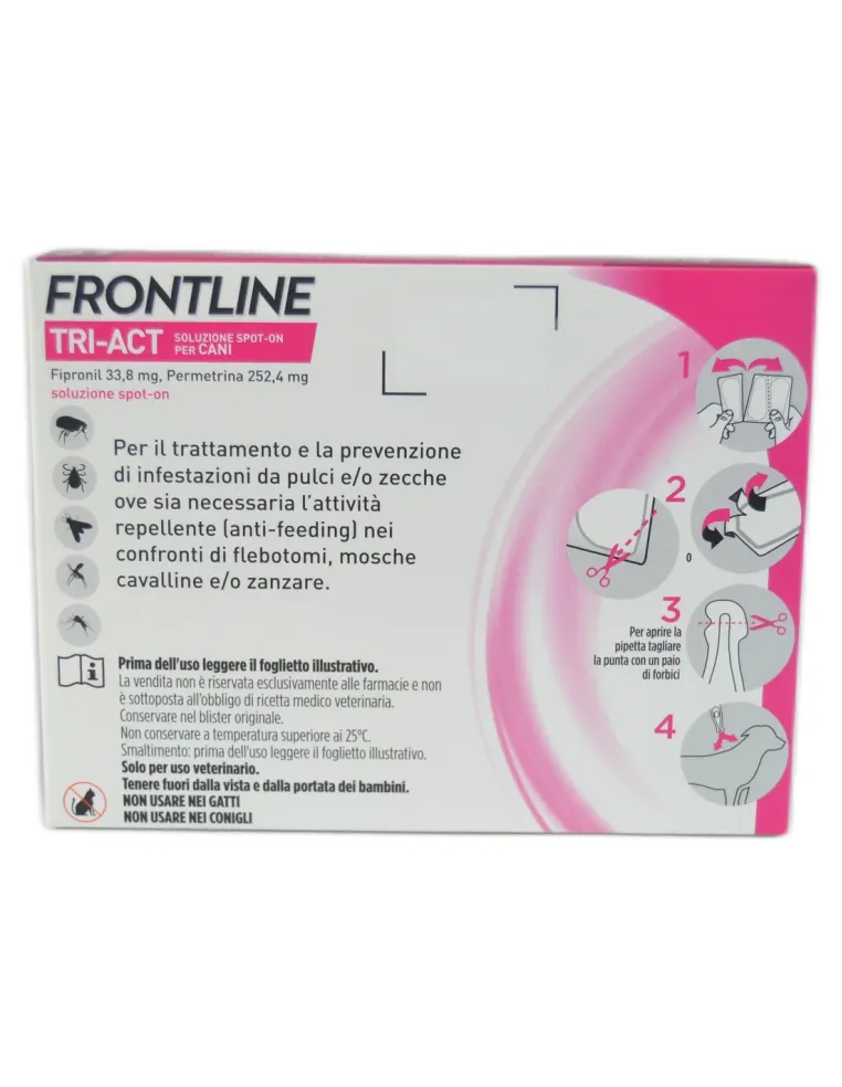 Frontline Tri-Act cani da 2-5 Kg 3 pipette  