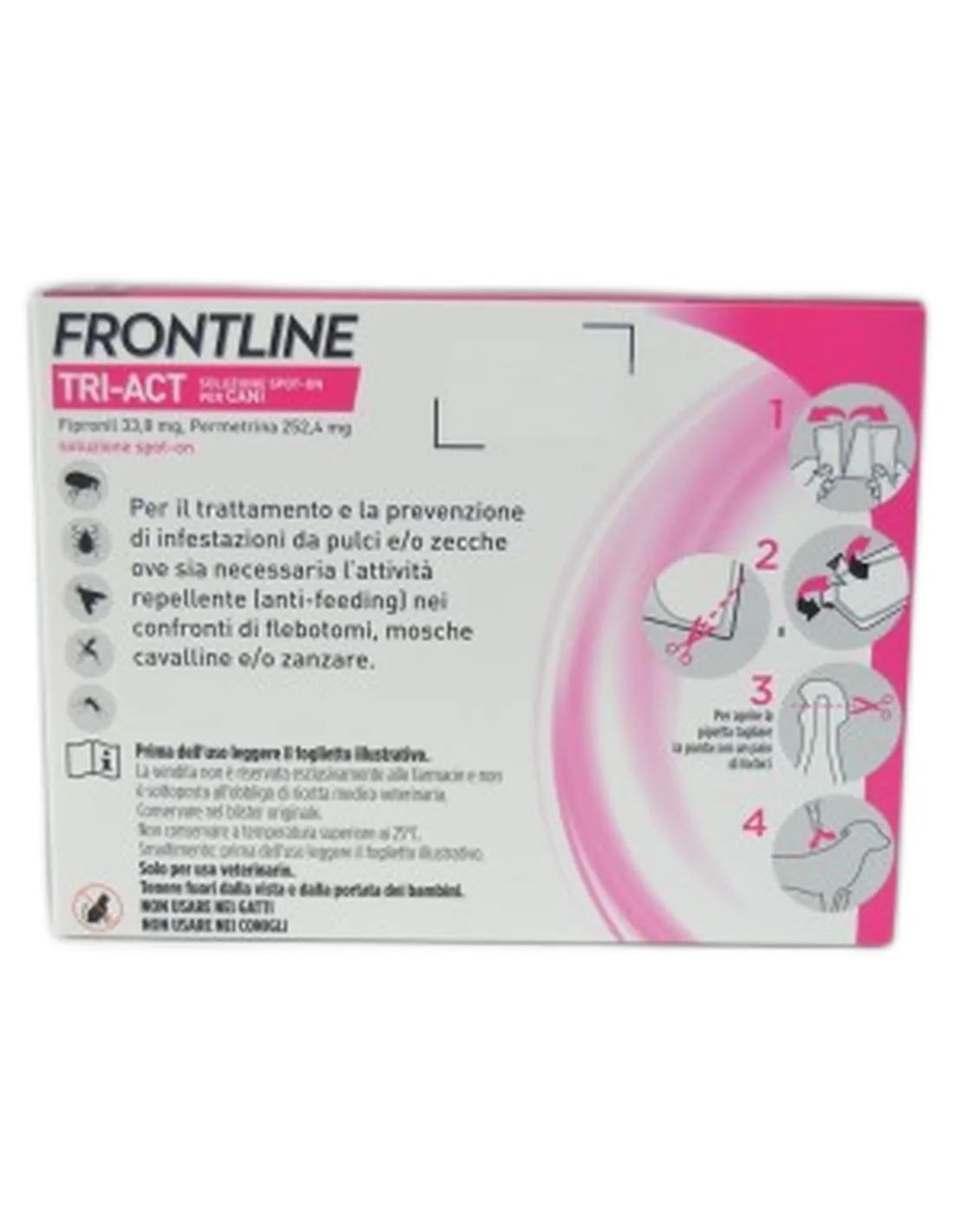 Frontline Tri-Act cani da 2-5 Kg 3 pipette  