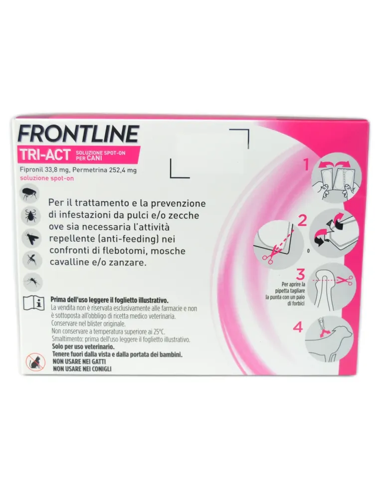 Frontline Tri-Act cani da 2 - 5 Kg 6 pipette  
