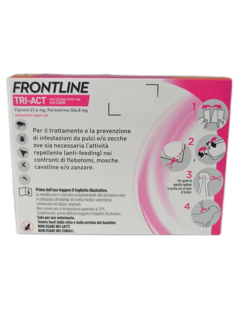 Frontline Tri-Act Spot-On 3 pipette cani da 5 a 10 kg  