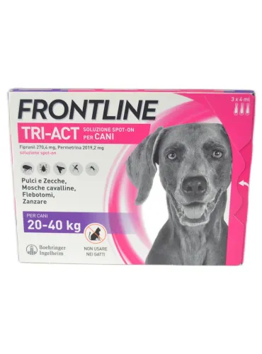 Frontline Tri-Act 3 pipette cani da 20 a 40 kg  