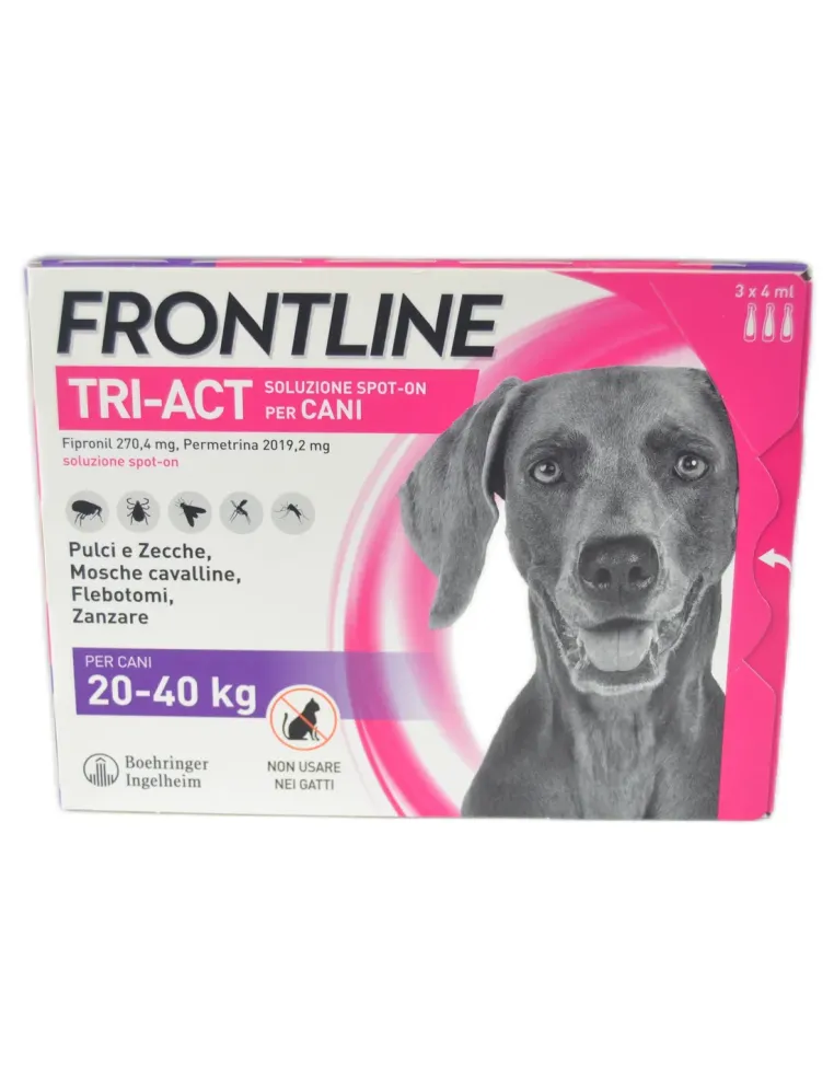 Frontline Tri-Act 3 pipette cani da 20 a 40 kg  