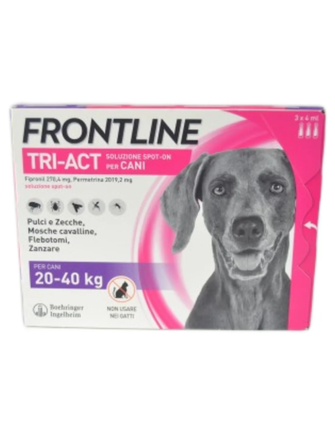Frontline Tri-Act 3 pipette cani da 20 a 40 kg  