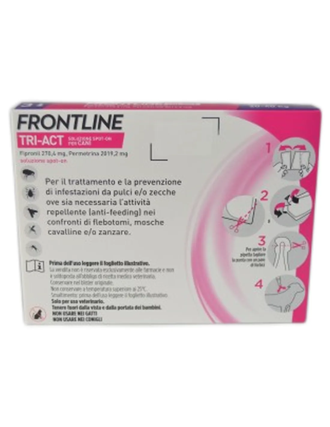 Frontline Tri-Act 3 pipette cani da 20 a 40 kg  