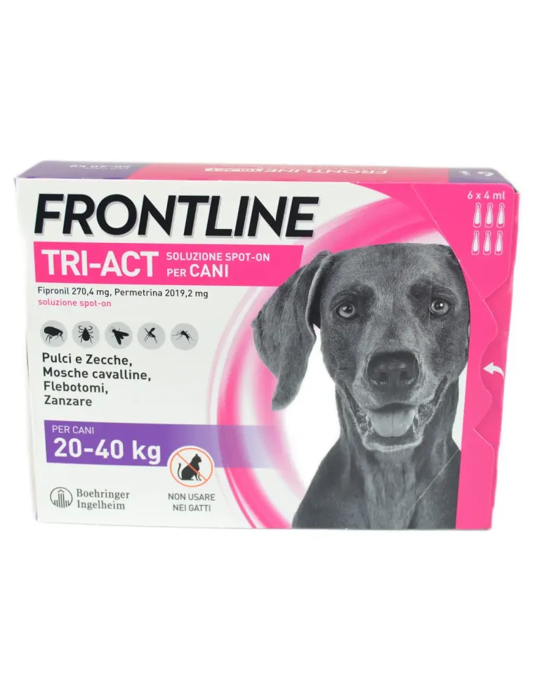 Frontline Tri-Act 6 pipette cani da 20 a 40 kg  