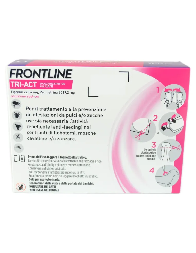 Frontline Tri-Act 6 pipette cani da 20 a 40 kg
