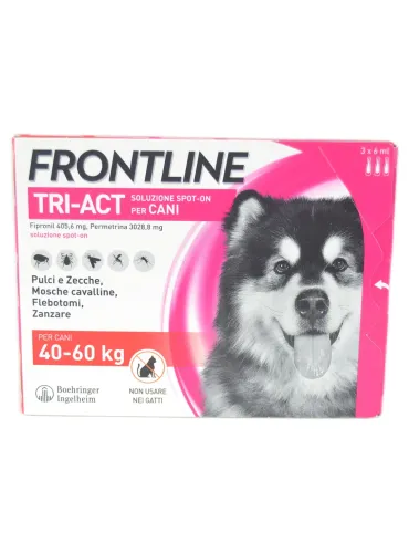 Frontline Tri-Act 3 pipette cani da 40 a 60 kg  