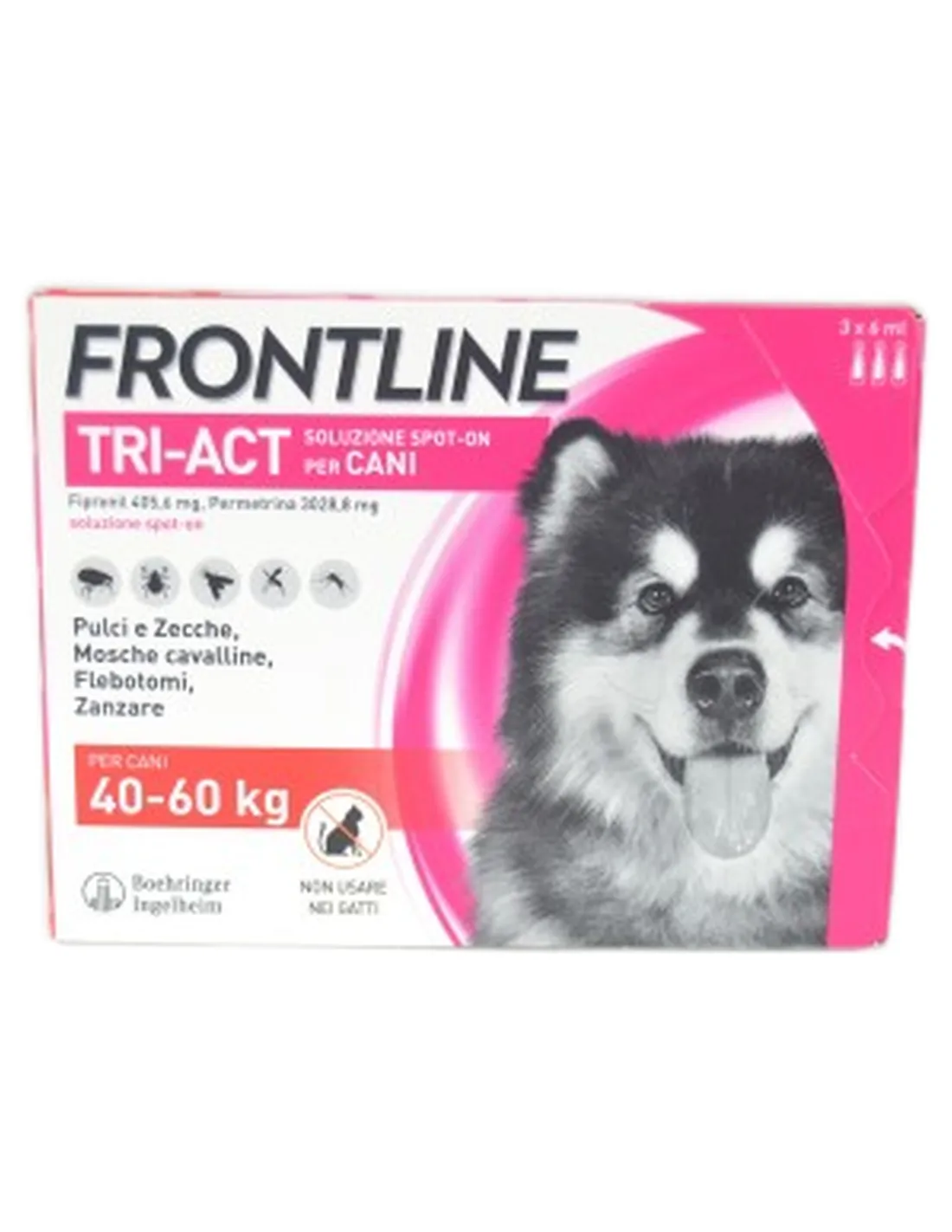 Frontline Tri-Act 3 pipette cani da 40 a 60 kg   Frontline Tri-Act 3 pipette cani da 40 a 60 kg