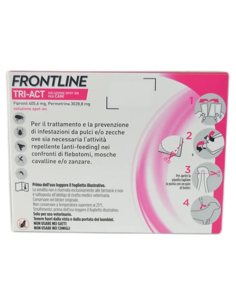 Frontline Tri-Act 3 pipette cani da 40 a 60 kg  