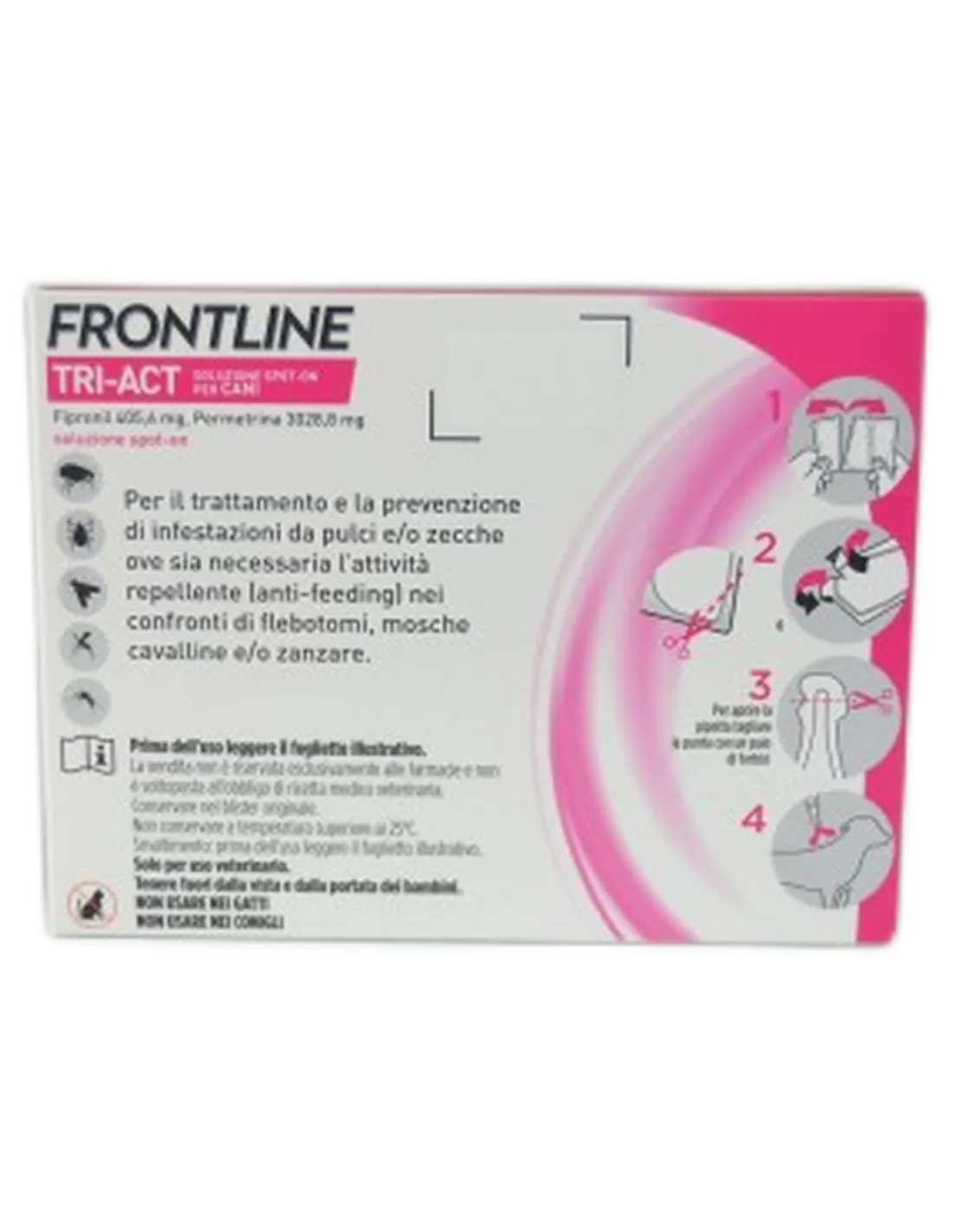 Frontline Tri-Act 3 pipette cani da 40 a 60 kg   Frontline Tri-Act 3 pipette cani da 40 a 60 kg
