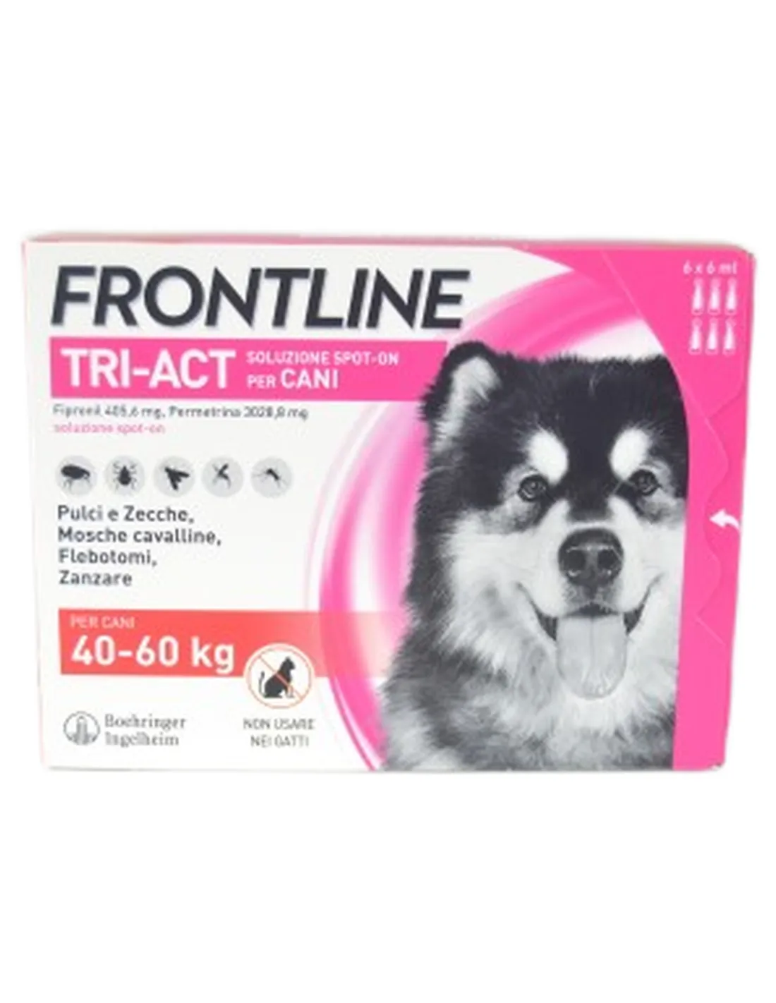 Frontline Tri-Act 6 pipette 40 a 60 kg   Frontline Tri-Act 6 pipette 40 a 60 kg