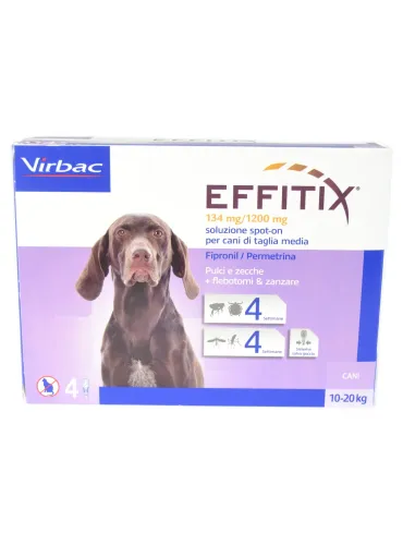 Effitix Medium Virbac 134 mg/1200 mg 4 pipette 2,20 ml  