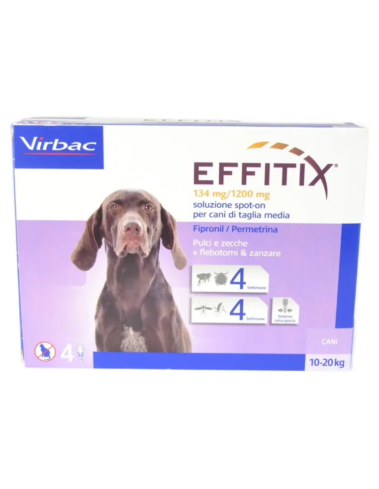 Effitix Medium Virbac 134 mg/1200 mg 4 pipette 2,20 ml  