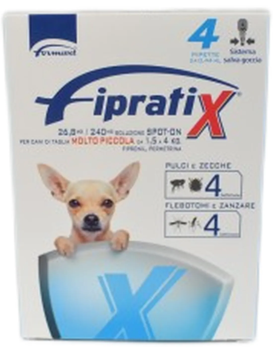 Fipratix spot-on per cani Formevet spot-on 4 pipette da 0,44 ml  