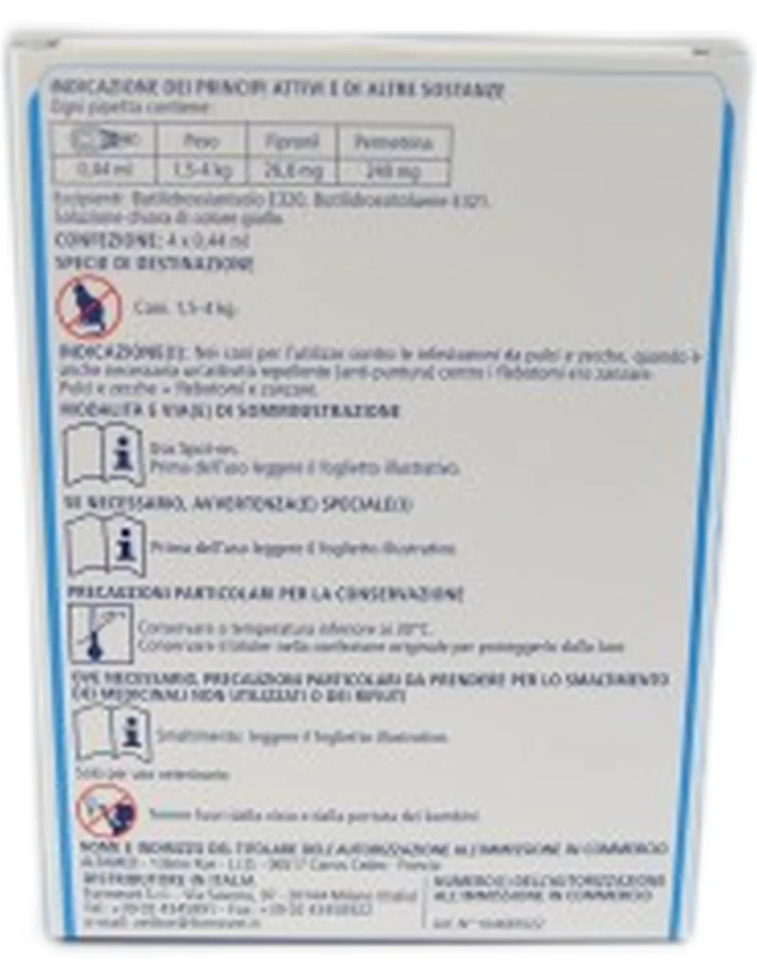 Fipratix spot-on per cani Formevet spot-on 4 pipette da 0,44 ml  