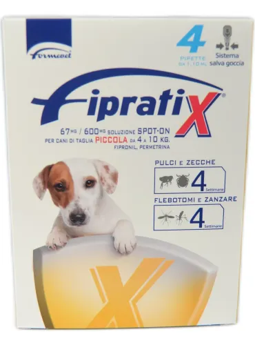 Fipratix 5-10 kg spot-on per cani 4 pipette  