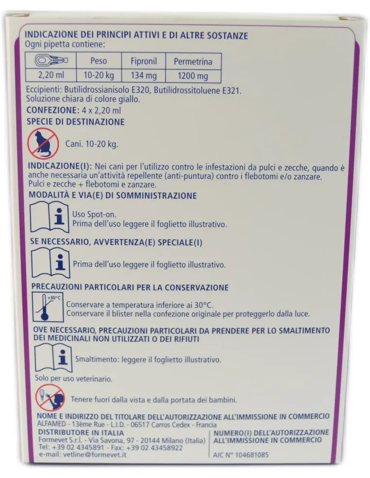 Fipratix cani 10 - 20 Kg 4 pipette  