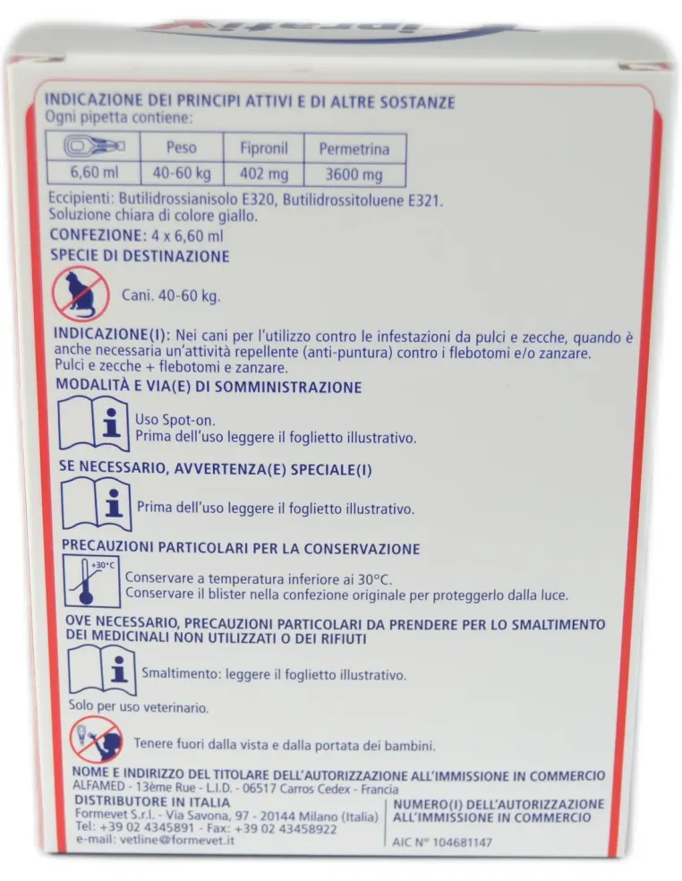 Fipratix 40-60 kg 4 pipette  