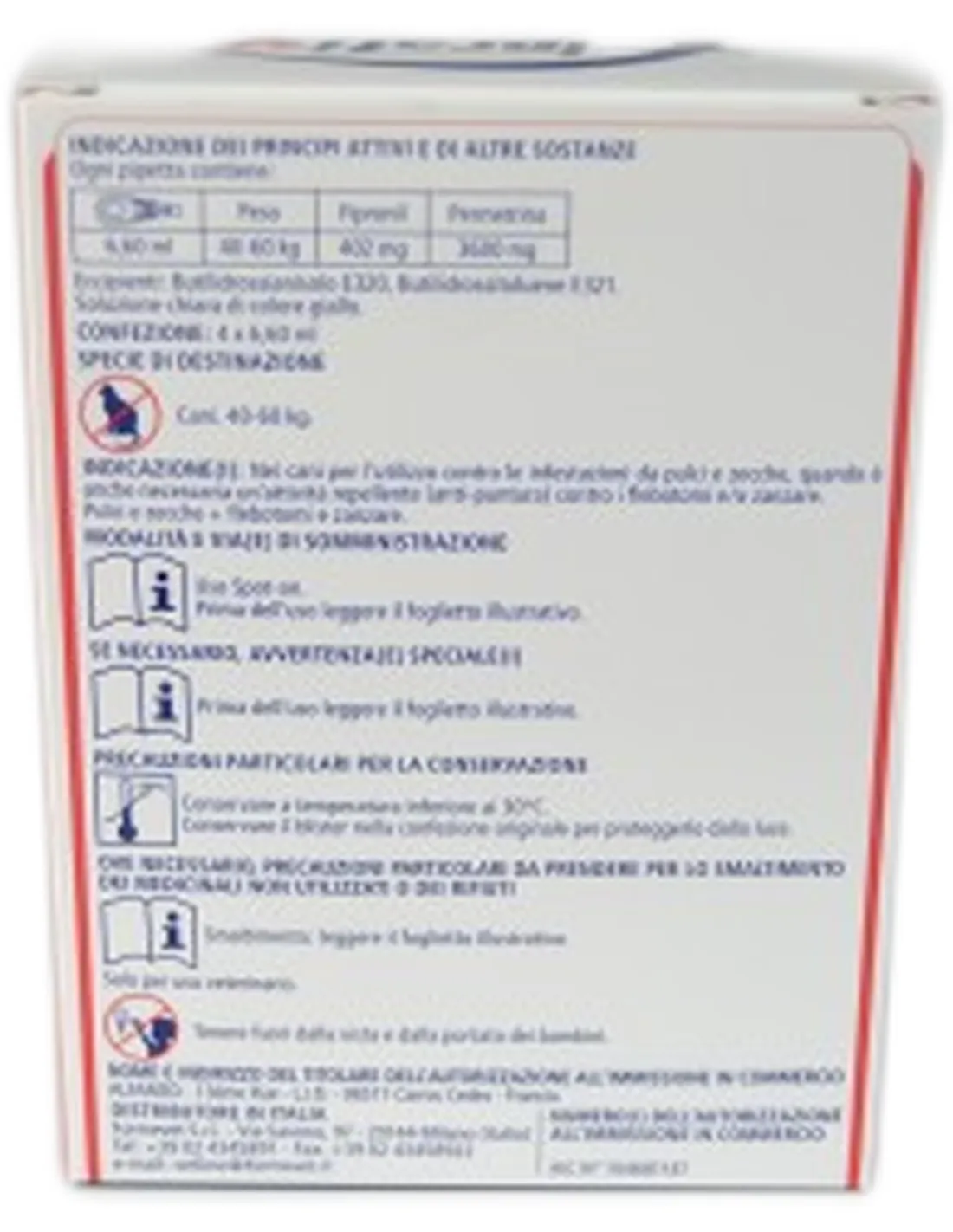 Fipratix 40-60 kg 4 pipette  