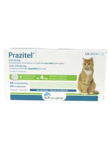 Prazitel Gatto 24 compresse rivestite appetibili Ecuphar  