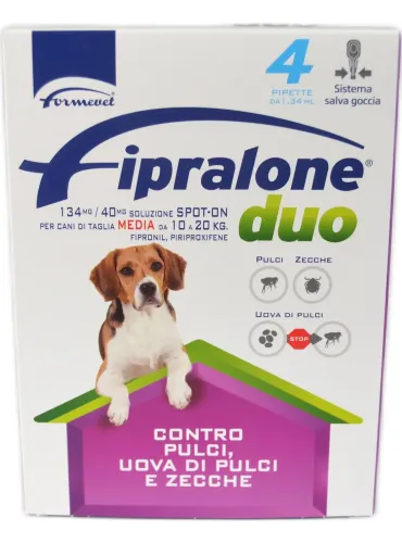 Fipralone Duo 10-20 kg spot-on 4 pipette