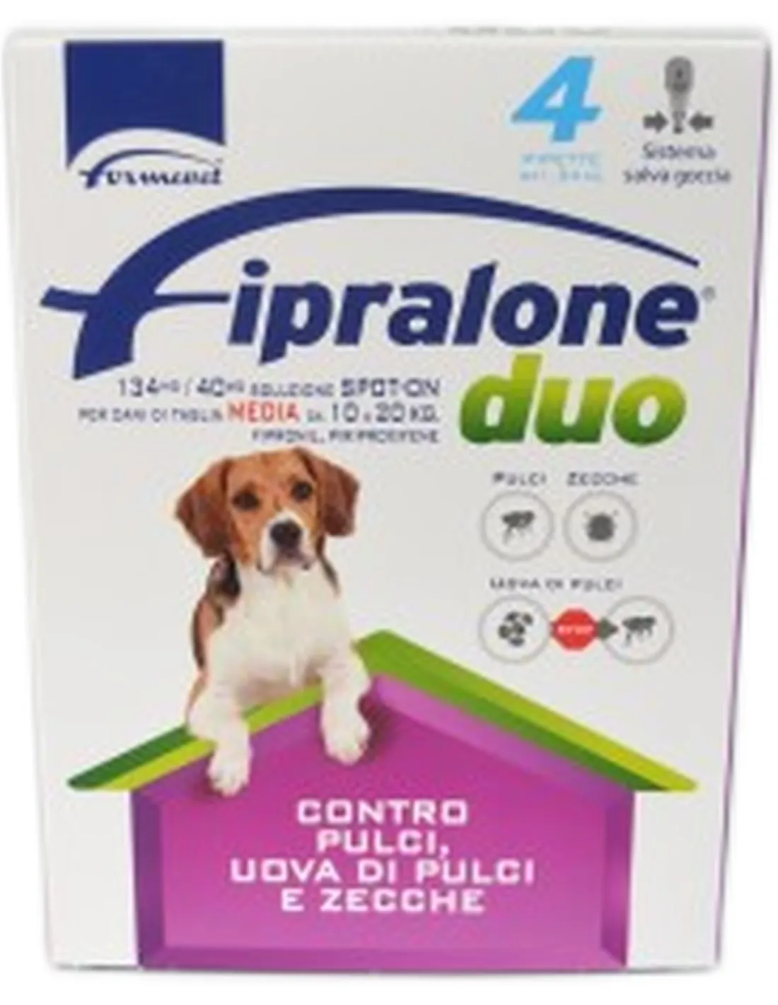 Fipralone Duo 10-20 kg spot-on 4 pipette  