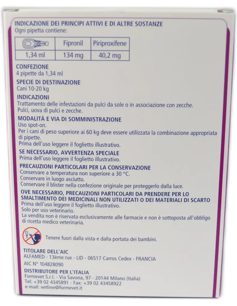 Fipralone Duo 10-20 kg spot-on 4 pipette  