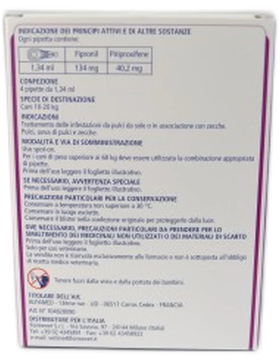 Fipralone Duo 10-20 kg spot-on 4 pipette   Fipralone Duo 10-20 kg spot-on 4 pipette