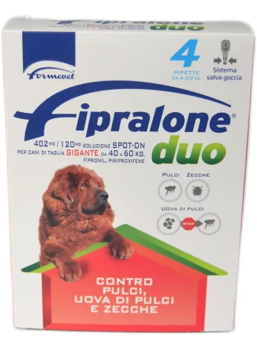 Fipralone Duo 40-60 kg spot-on 4 pipette