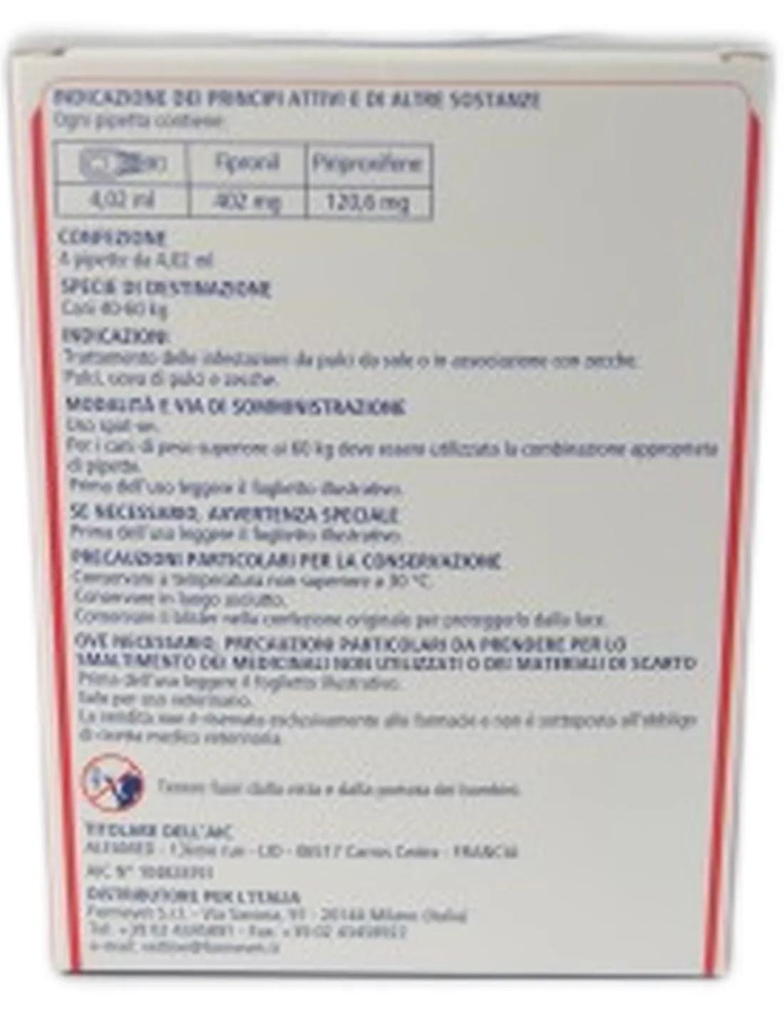 Fipralone Duo 40-60 kg spot-on 4 pipette   Fipralone Duo 40-60 kg spot-on 4 pipette