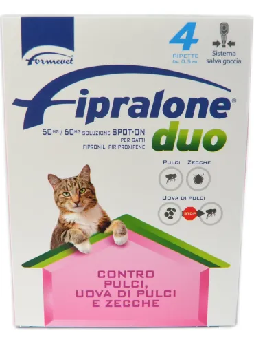 Fipralone Duo Gatto 50 mg/60 mg spot-on 4 pipette  