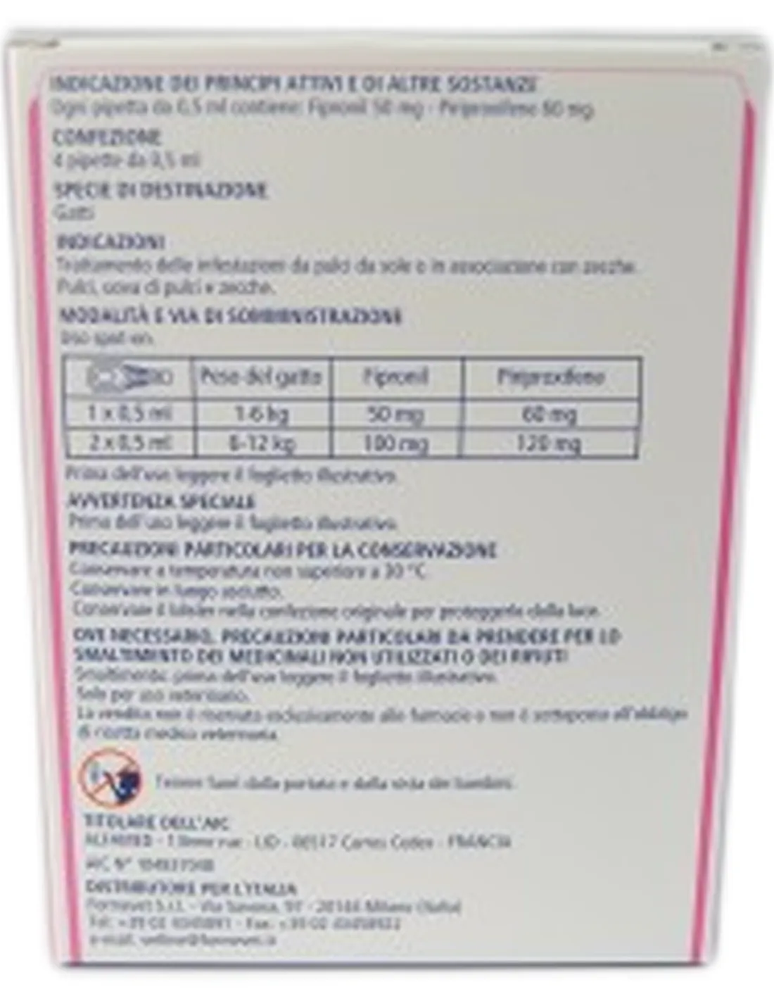 Fipralone Duo Gatto 50 mg/60 mg spot-on 4 pipette  