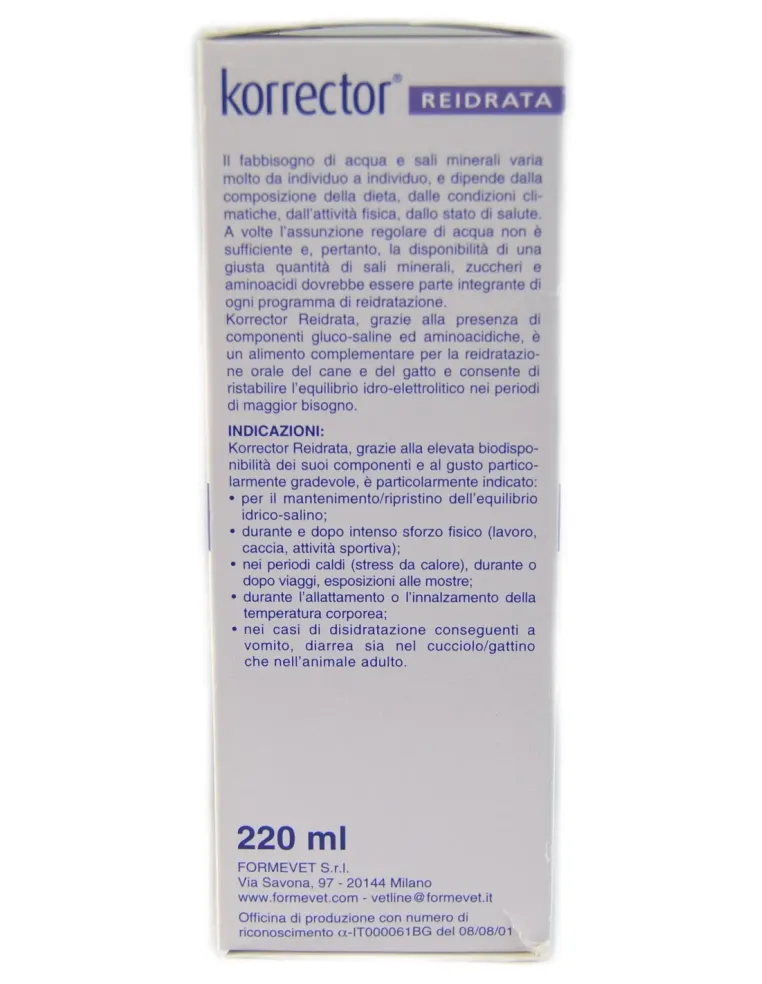 Korrector Reidrata Formevet liquido flacone 220 ml