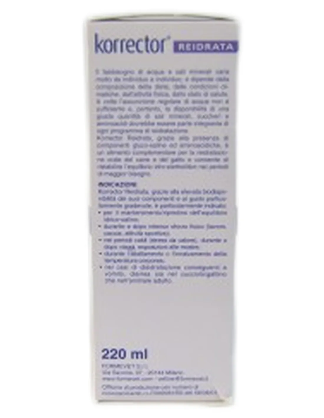 Korrector Reidrata Formevet liquido flacone 220 ml  