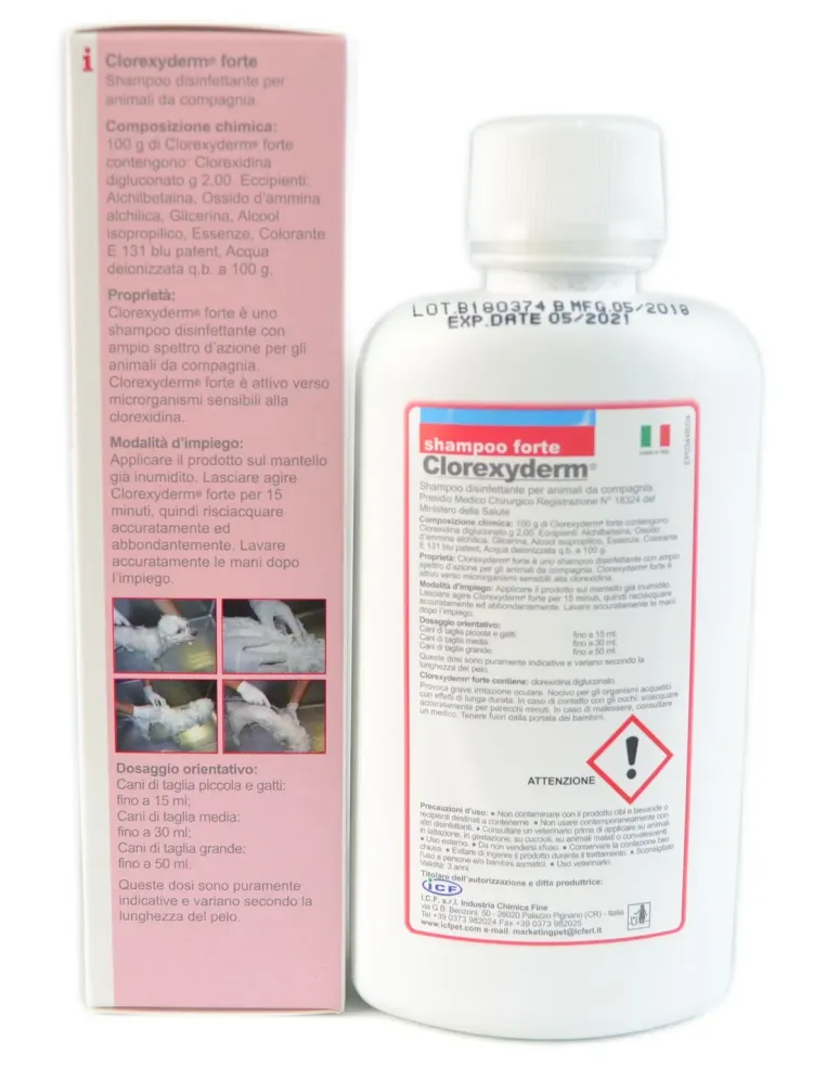 Clorexyderm Forte ICF shampoo 200 ml  