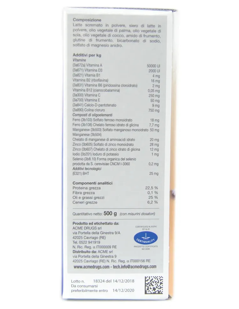 Nanut Pet Acme latte polvere 500 g con misurino  