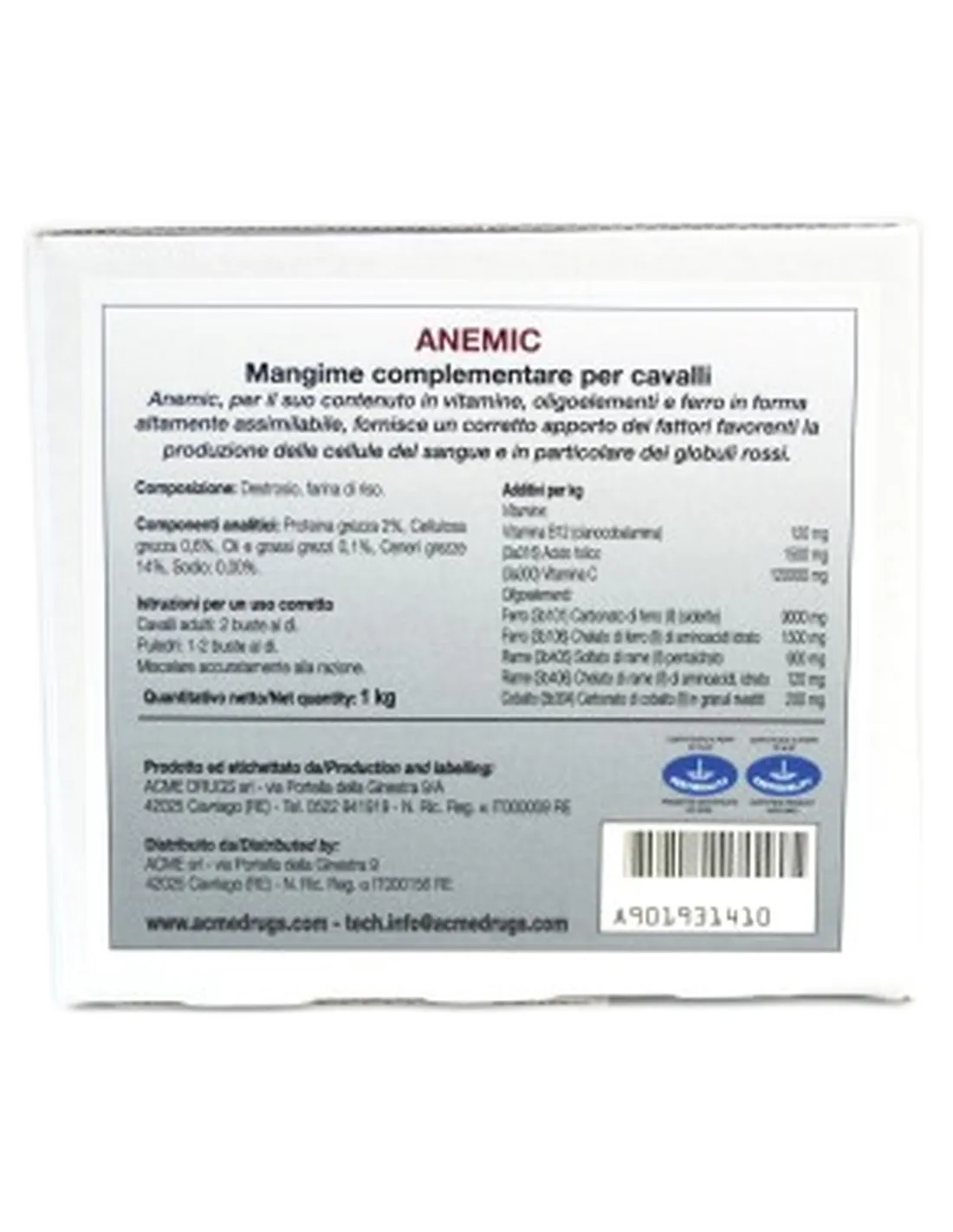 Anemic Acme sospensione orale 40 buste 25 g  
