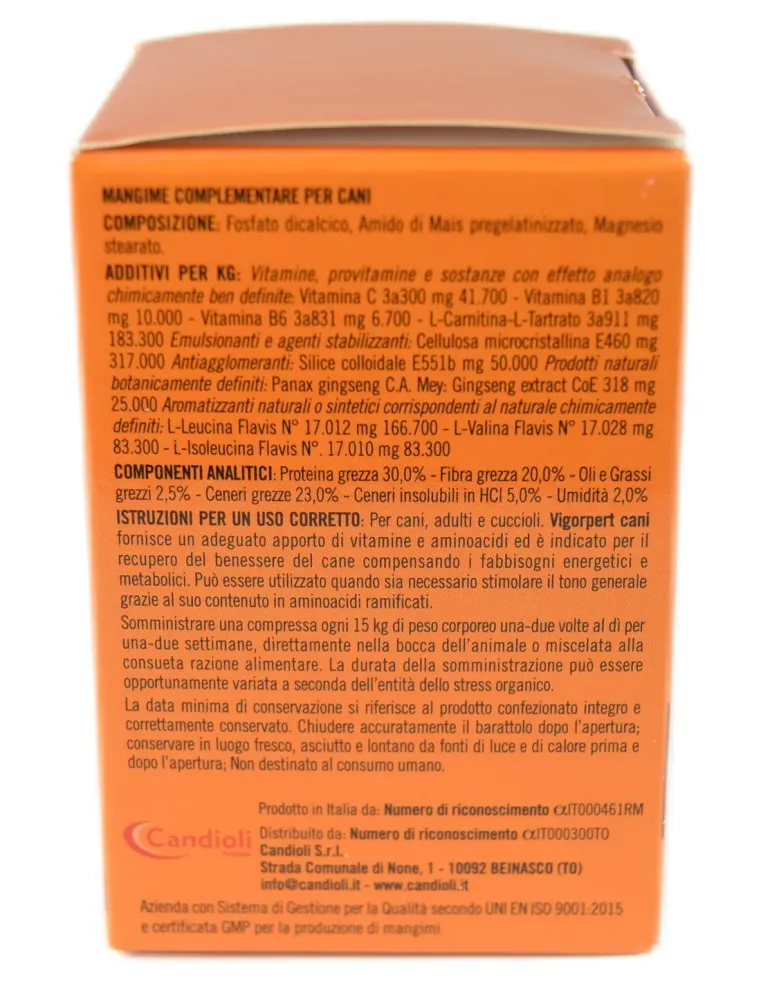 Vigorpet cani Candioli 20 compresse in barattolo  