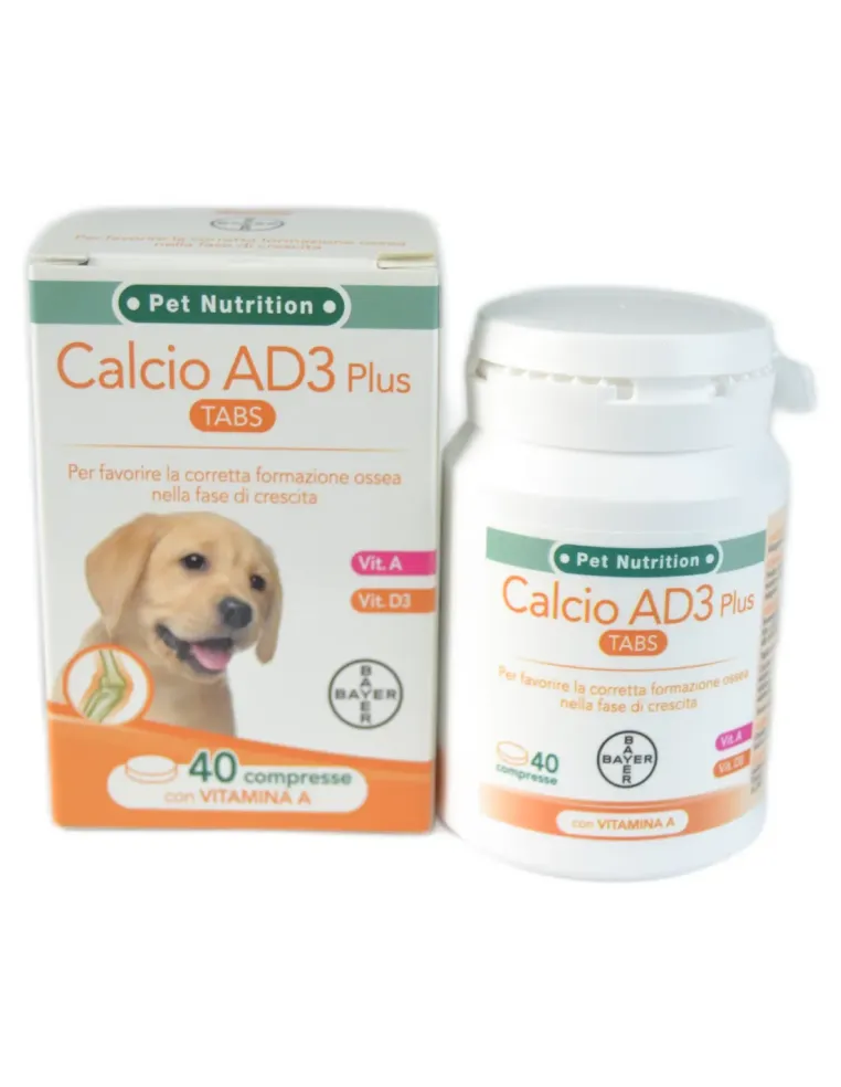 Calcio Ad3 Solubile Sviluppo Tabs - Bayer Pet Nutrition Bayer 40 tabs  