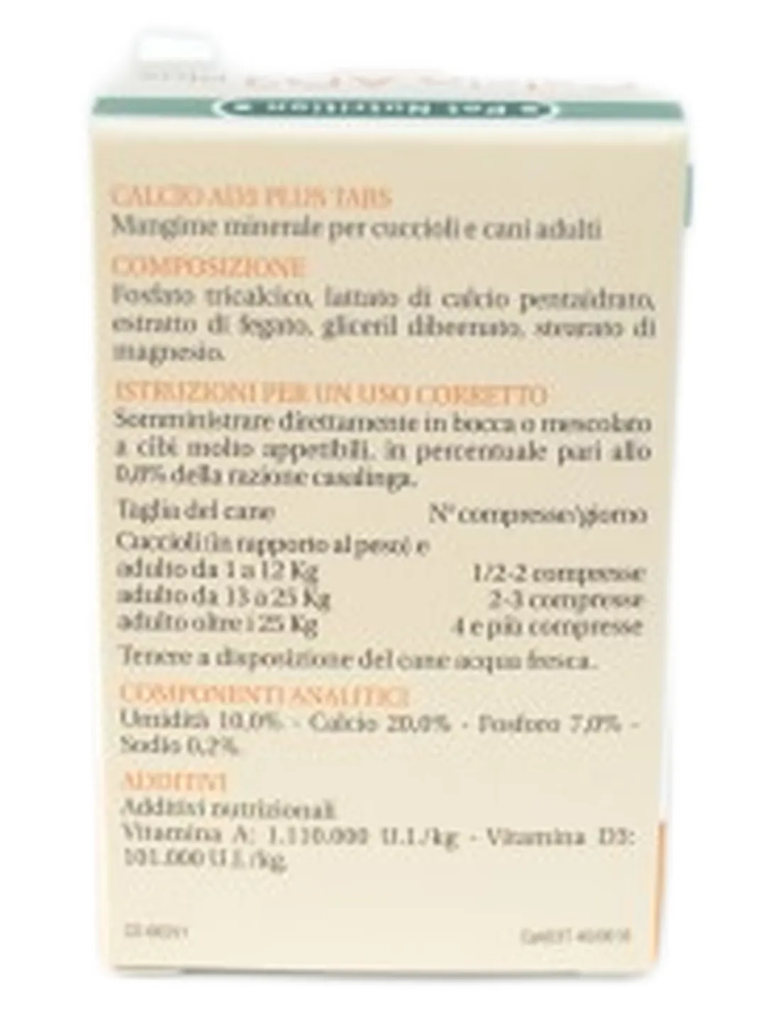 Calcio Ad3 Solubile Sviluppo Tabs - Bayer Pet Nutrition Bayer 40 tabs   Calcio Ad3 Solubile Sviluppo Tabs - Bayer Pet Nutrition Bayer 40 tabs