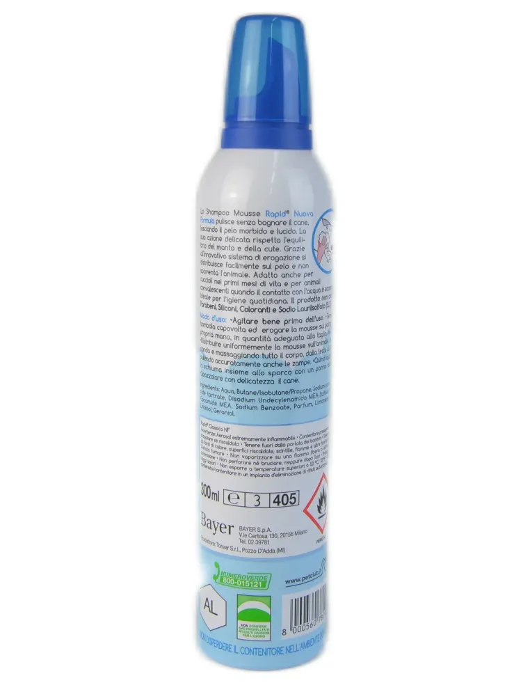 Rapid Bayer shampoo schiuma secca Classic 300 ml  