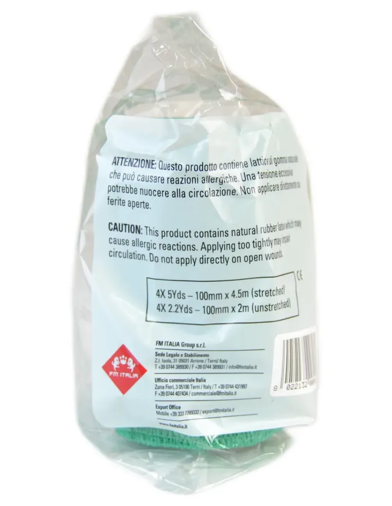 Vet Flex FM Italia fasce coesive verde cm 10 x 4,5 m  