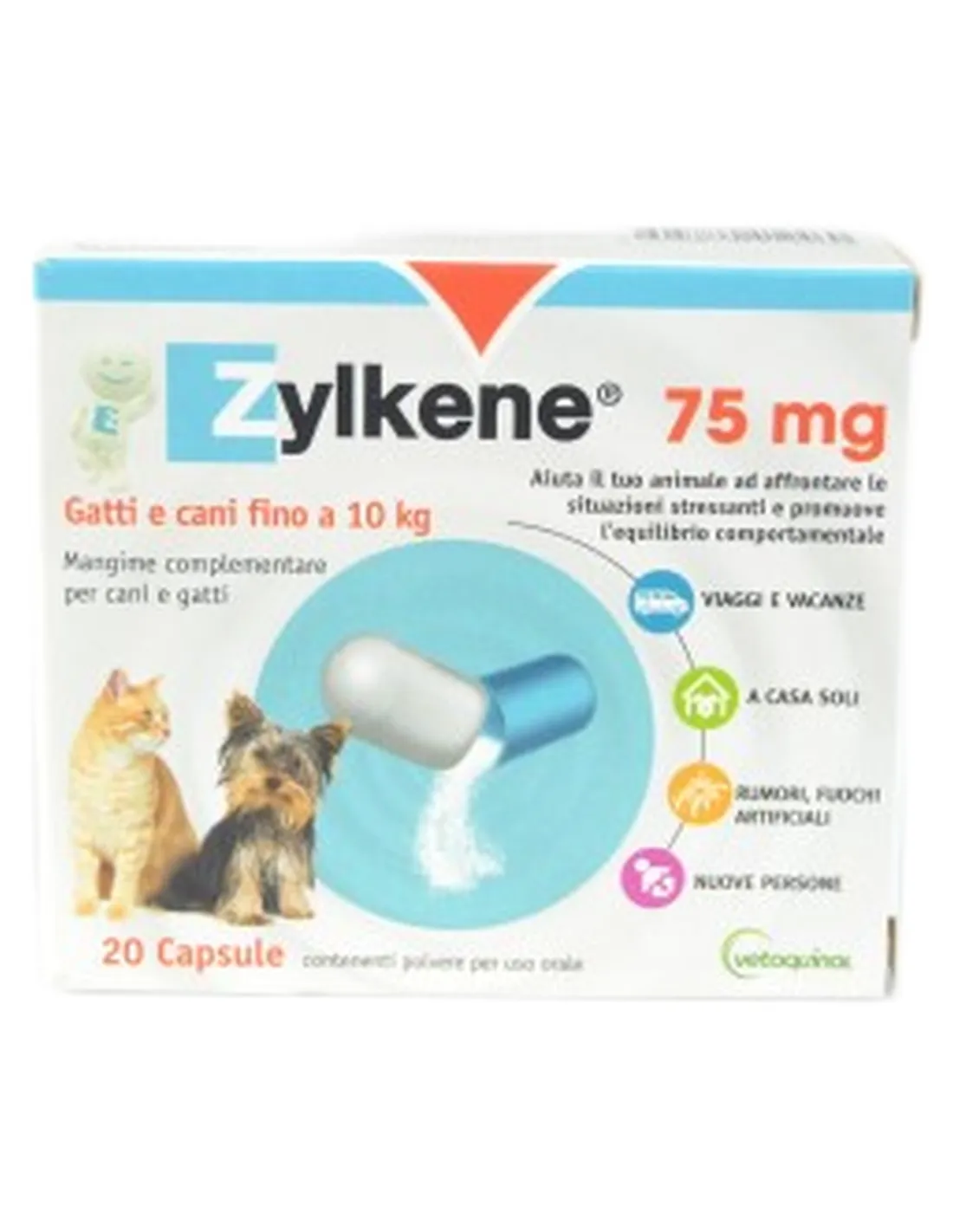 Vetoquinol Animali Domestici Zylkene Cani 225 mg Integratore 20 Capsule